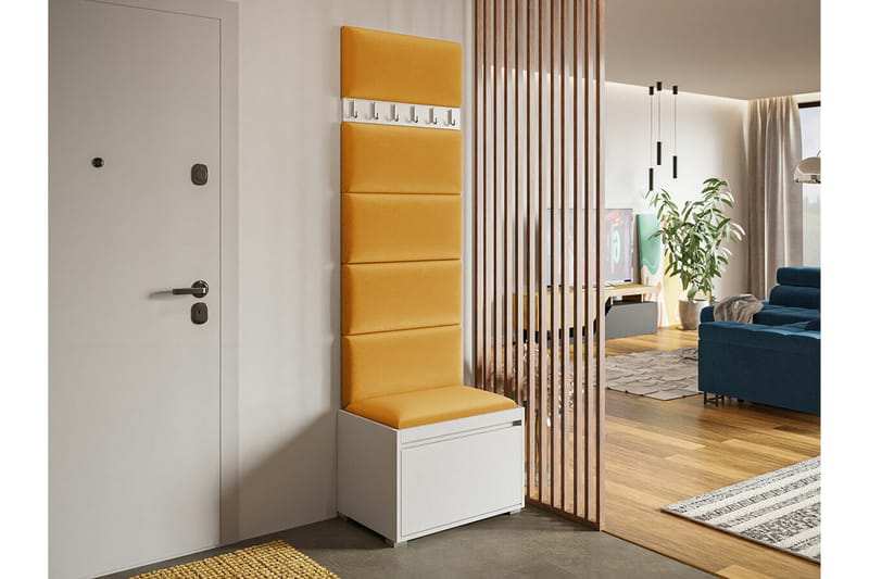 Kenmare Highboard - Gul/Hvit - Oppbevaring - Skap - Oppbevaringsskap