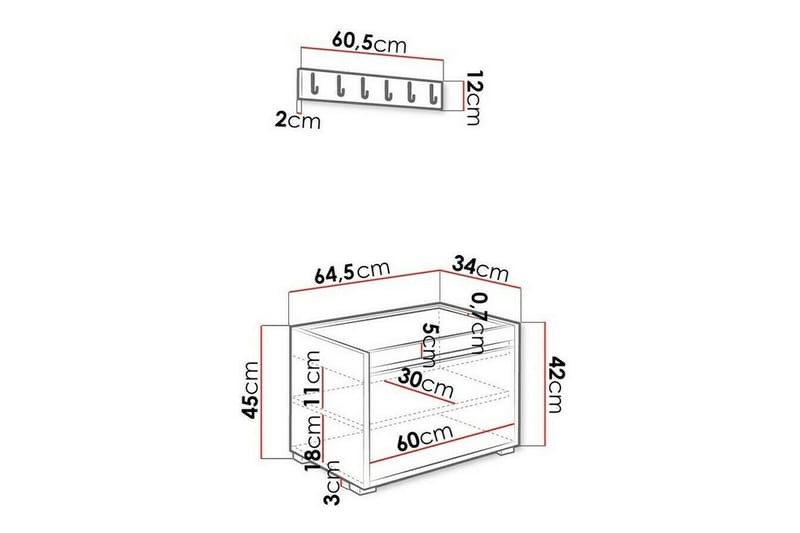 Kenmare Highboard - Gul/Hvit - Oppbevaring - Skap - Oppbevaringsskap