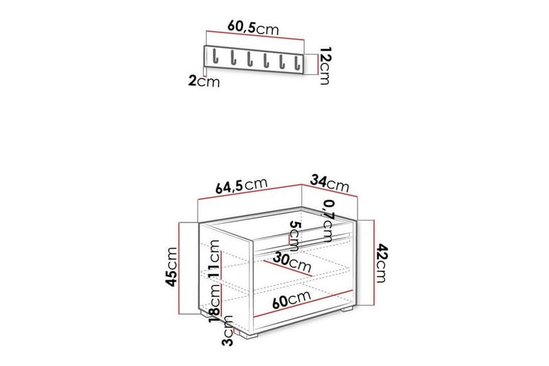 Kenmare Highboard - Hvit - Oppbevaring - Skap - Oppbevaringsskap