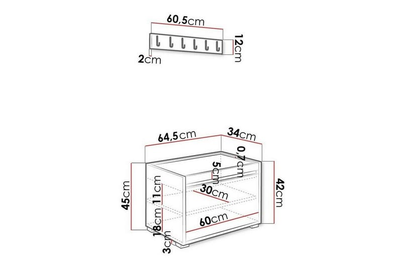 Kenmare Highboard - Hvit - Oppbevaring - Skap - Oppbevaringsskap