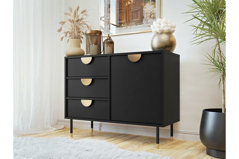 Kintore Highboard - Svart - Oppbevaring - Skap - Oppbevaringsskap