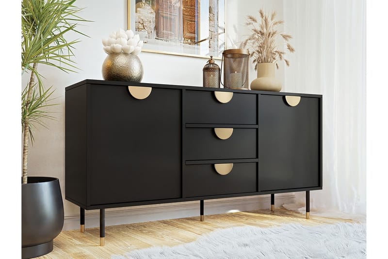 Kintore Highboard - Svart - Oppbevaring - Skap - Oppbevaringsskap