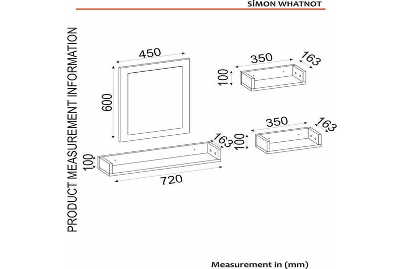 Kittan Veggskap 720 cm - Hvit - Oppbevaring - Skap - Oppbevaringsskap