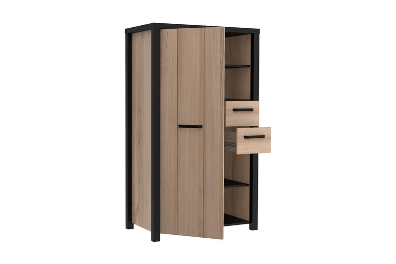 Konitsa Highboard 53x91 cm - Brun/Svart - Oppbevaring - Skap - Oppbevaringsskap