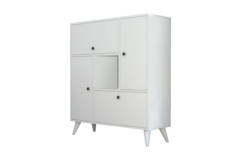 Mijdrekt Highboard 35x105 cm - Hvit - Oppbevaring - Skap - Oppbevaringsskap