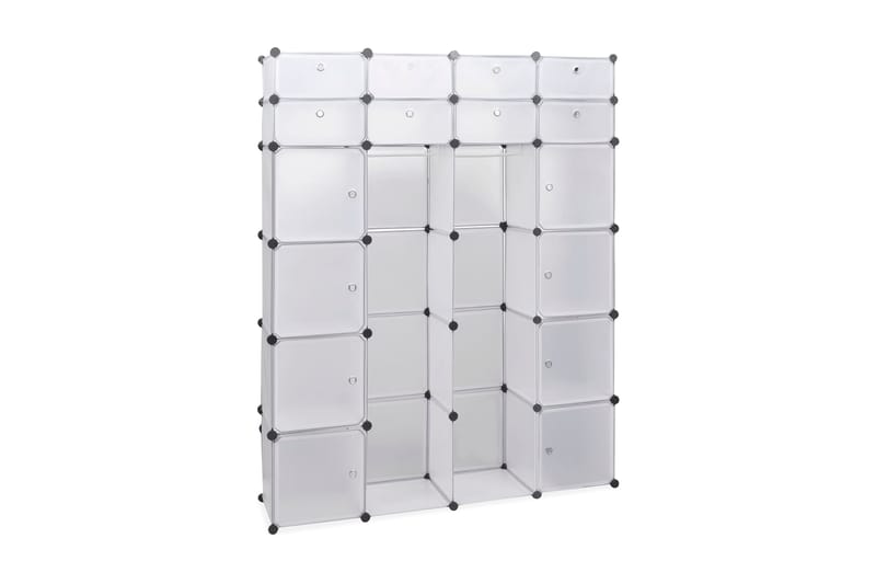 Modulrt skap 18 deler hvit 37x146x180,5 cm - Oppbevaring - Skap - Oppbevaringsskap