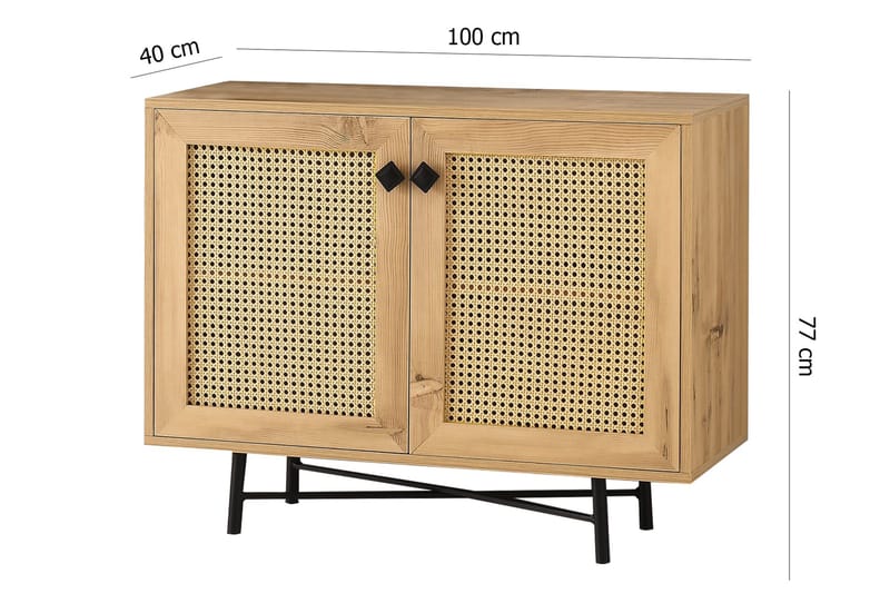 Multi Purpose Cabinet Eik|Svart - Oppbevaring - Skap - Oppbevaringsskap