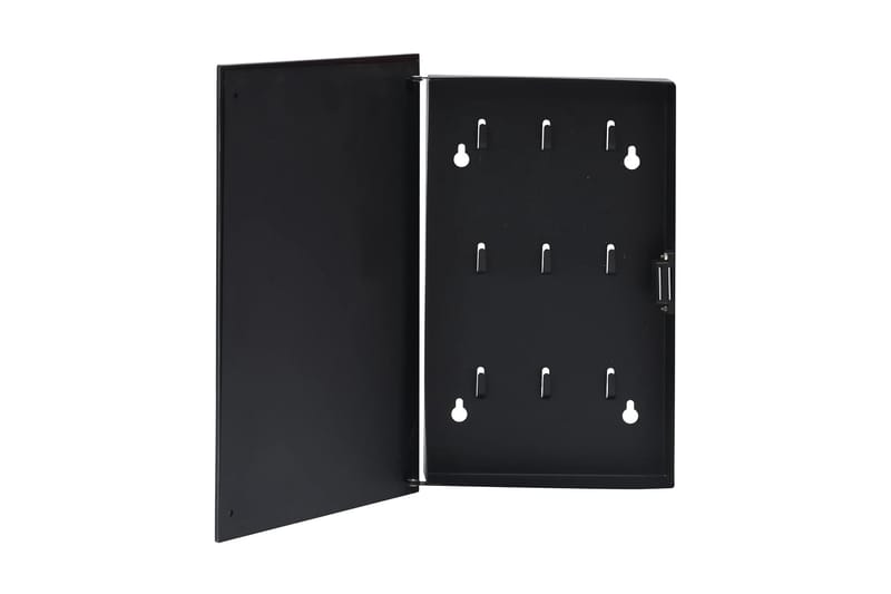 Nøkkelskap med magnettavle svart 30x20x5,5 cm - Svart - Nøkkelskap