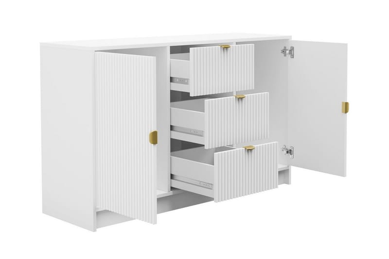 Novaj Highboard - Hvid - Oppbevaring - Skap - Oppbevaringsskap