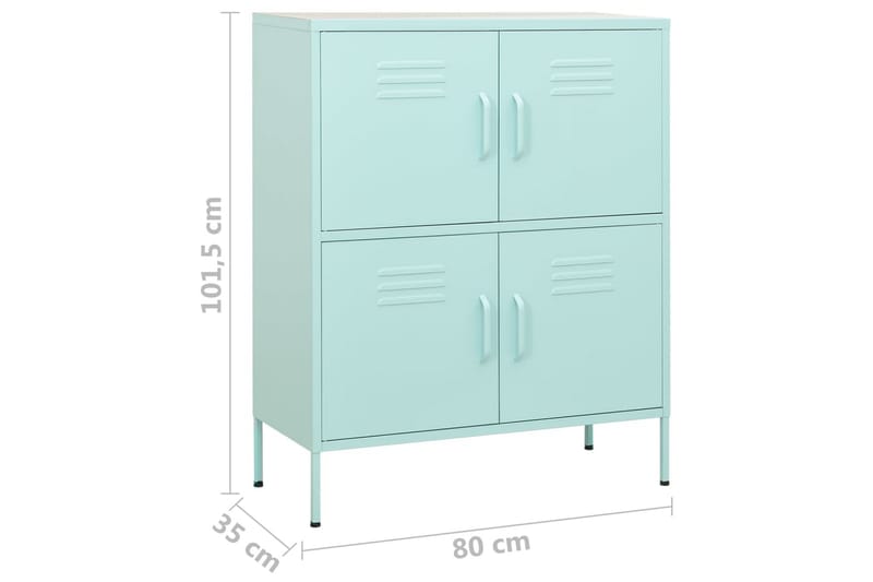 Oppbevaringsskap mint 80x35x101,5 cm stål - grønn - Oppbevaring - Skap - Oppbevaringsskap - Omkledningsskap