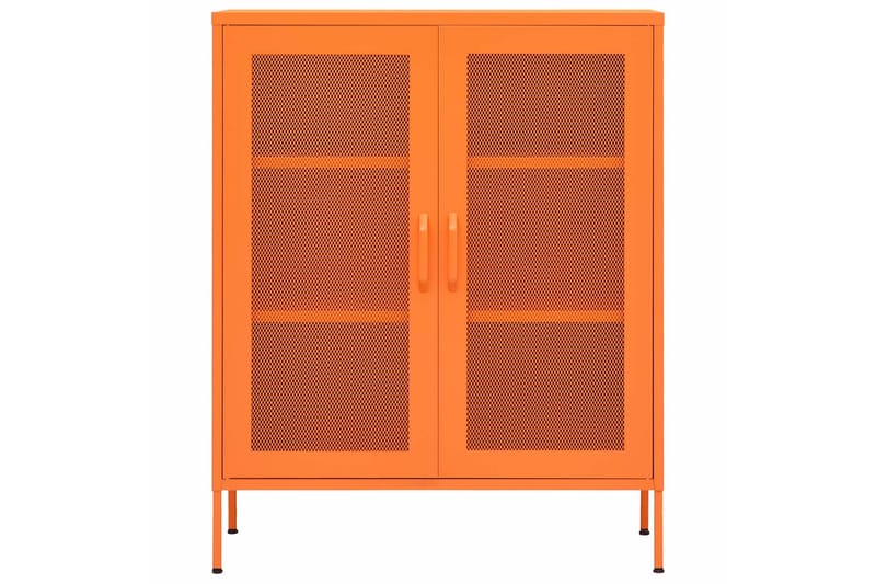 Oppbevaringsskap oransje 80x35x101,5 cm stål - Oransj - Oppbevaring - Skap - Oppbevaringsskap - Omkledningsskap