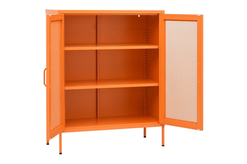 Oppbevaringsskap oransje 80x35x101,5 cm stål - Oransj - Oppbevaring - Skap - Oppbevaringsskap - Omkledningsskap