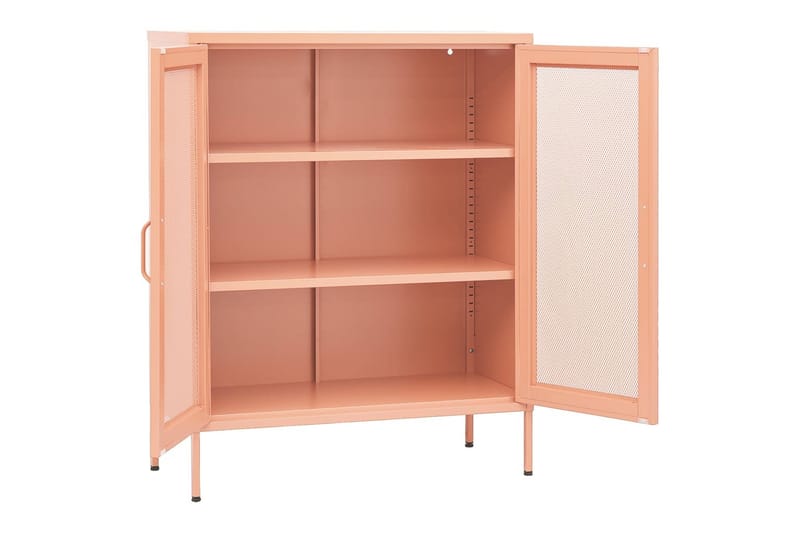 Oppbevaringsskap rosa 80x35x101,5 cm stål - Rosa - Oppbevaring - Skap - Oppbevaringsskap - Omkledningsskap