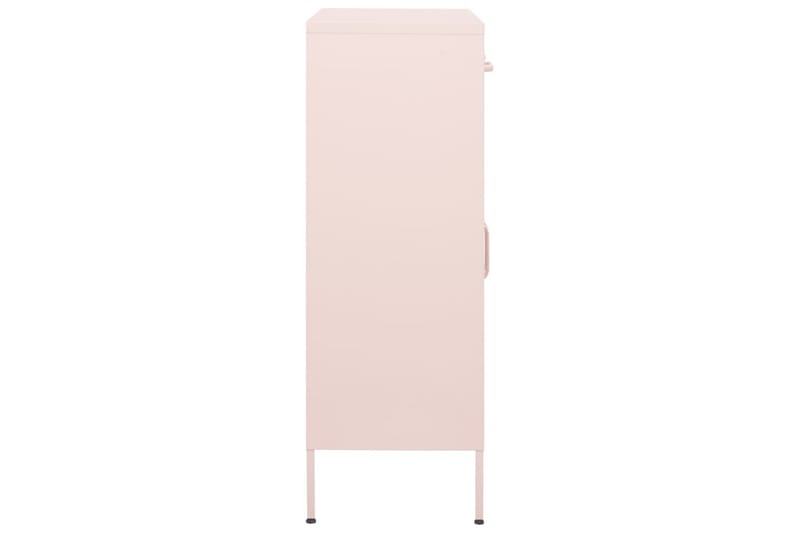 Oppbevaringsskap rosa 80x35x101,5 cm stål - Rosa - Oppbevaring - Skap - Oppbevaringsskap - Omkledningsskap