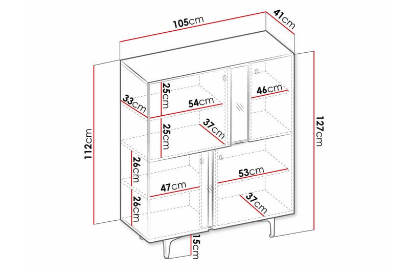 Rathmore Highboard - Grøn - Oppbevaring - Skap - Oppbevaringsskap