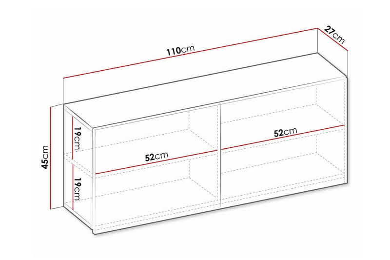 Rathmore Highboard - Lysegrå - Oppbevaring - Skap - Oppbevaringsskap