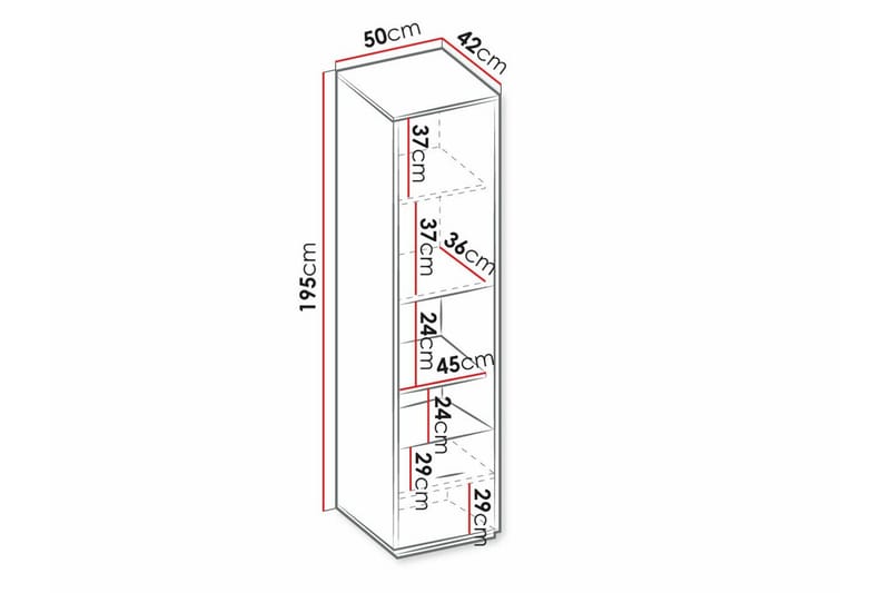 Rathmore Highboard - Svart - Oppbevaring - Skap - Oppbevaringsskap