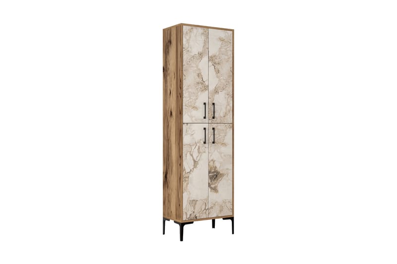 Retzow Highboard 60x35 cm - Brun/Hvit - Oppbevaring - Skap - Oppbevaringsskap