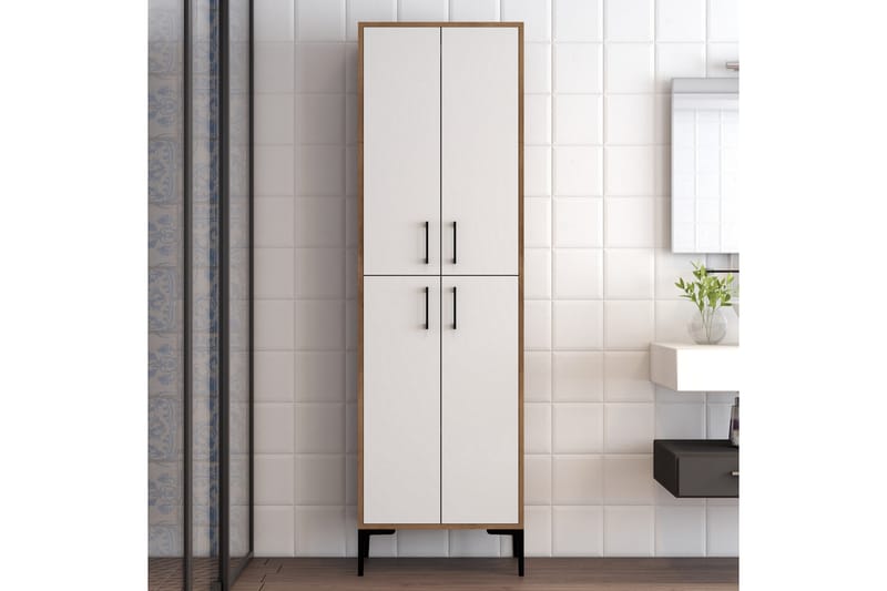 Retzow Highboard 60x35 cm - Mørkebrun/Hvit - Oppbevaring - Skap - Oppbevaringsskap