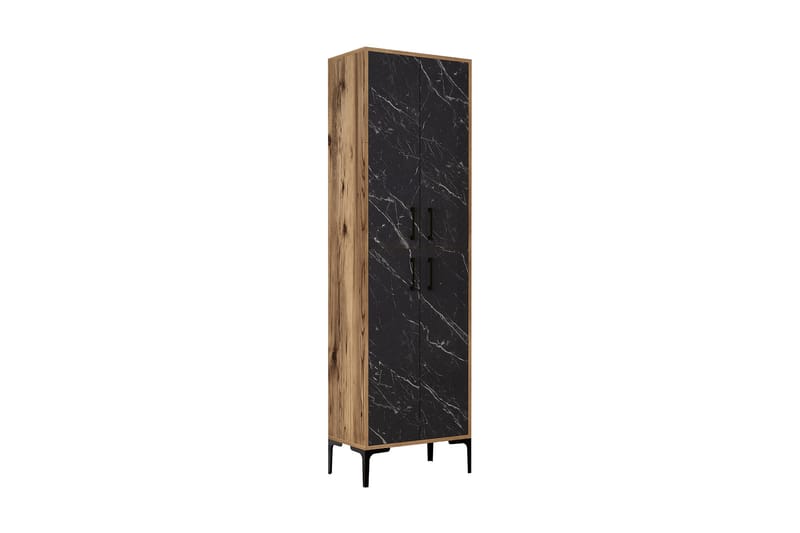 Retzow Highboard 60x35 cm - Mørkebrun/Svart - Oppbevaring - Skap - Oppbevaringsskap