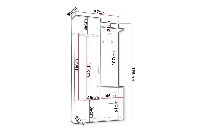 Rosehall Highboard - Svart - Oppbevaring - Skap - Oppbevaringsskap