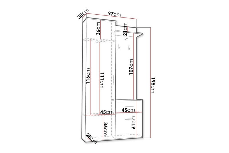 Rosehall Highboard - Svart - Oppbevaring - Skap - Oppbevaringsskap