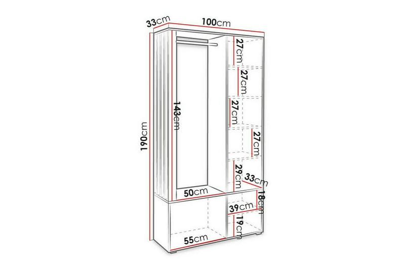 Rosehall Highboard - Svart - Oppbevaringsskap