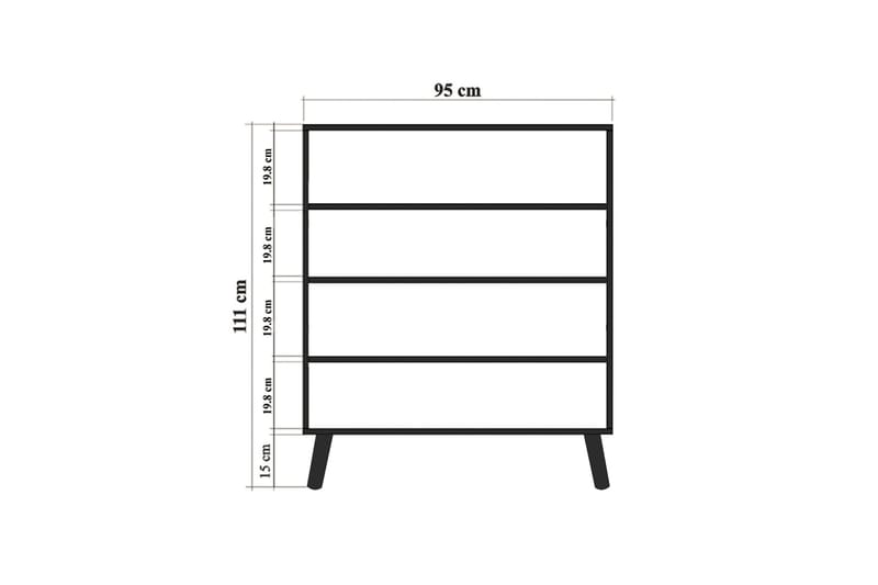 Sakarya Highboard 95x111 cm Multifarget - Hanah Home - Oppbevaring - Skap - Oppbevaringsskap