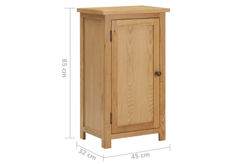 Skap 45x32x85 cm heltre eik - Oppbevaring - Skap - Oppbevaringsskap