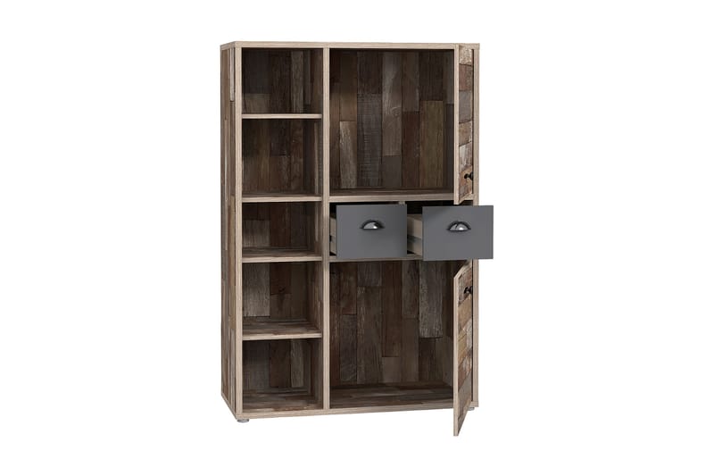 Skydra Highboard 42x92 cm - Brun/Grå - Oppbevaring - Skap - Oppbevaringsskap