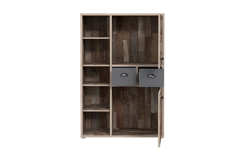 Skydra Highboard 42x92 cm - Brun/Grå - Oppbevaring - Skap - Oppbevaringsskap