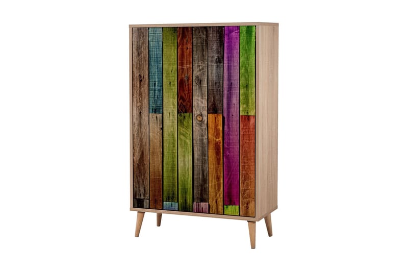 Vellavie Skap 80 cm Regnbuepanel - Flerfarget - Oppbevaring - Skap - Oppbevaringsskap