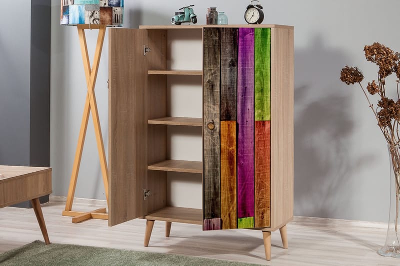 Vellavie Skap 80 cm Regnbuepanel - Flerfarget - Oppbevaring - Skap - Oppbevaringsskap