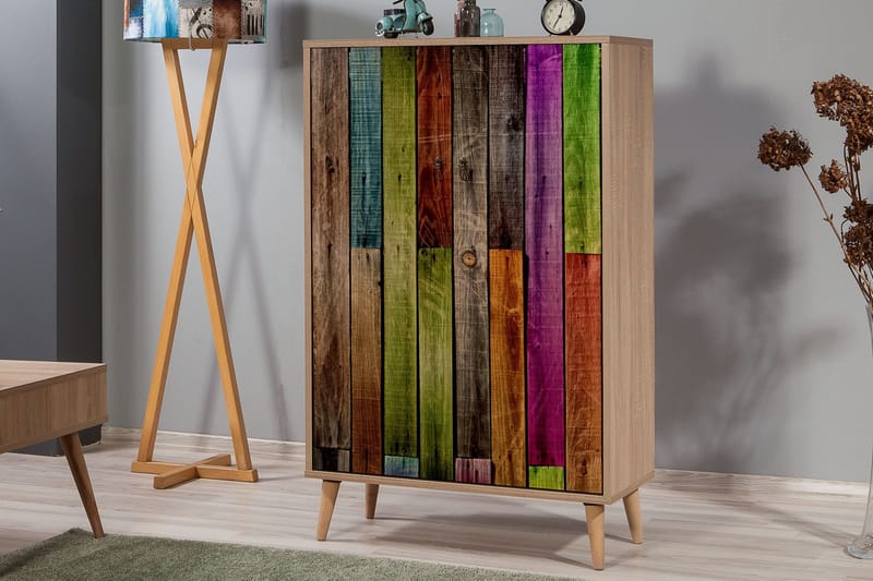 Vellavie Skap 80 cm Regnbuepanel - Flerfarget - Oppbevaring - Skap - Oppbevaringsskap