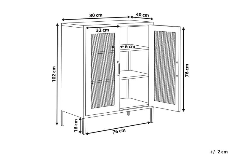 Wendonside Skap 80x40 cm - Stål/Svart - Oppbevaring - Skap - Oppbevaringsskap