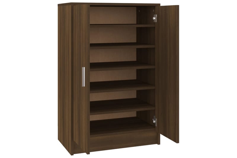 beBasic Skohylle brun eik 60x35x92 cm konstruert tre - Brun - Oppbevaring - Skooppbevaring