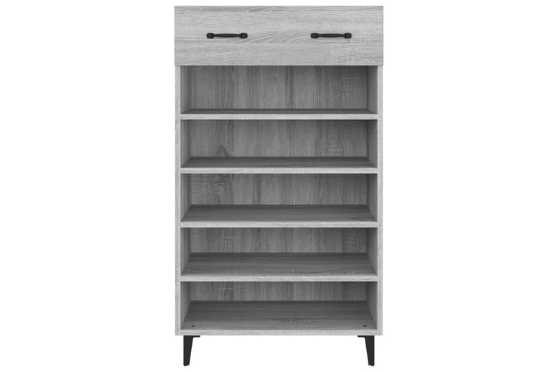 beBasic Skohylle grå sonoma 60x35x105 cm konstruert tre - GrÃ¥ - Oppbevaring - Skooppbevaring