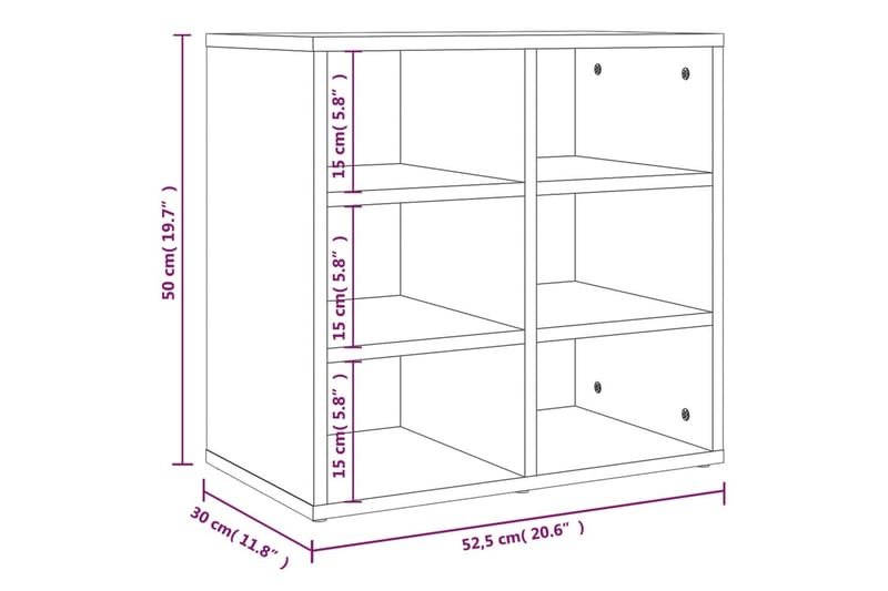 beBasic Skoskap betonggrå 2 stk 52,5x30x50 cm - GrÃ¥ - Oppbevaring - Skooppbevaring - Skoskap