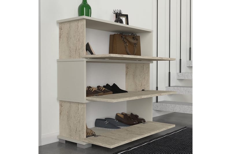 Napolada Skoskap 90 cm - Beige/Sandstein - Oppbevaring - Skooppbevaring - Skoskap