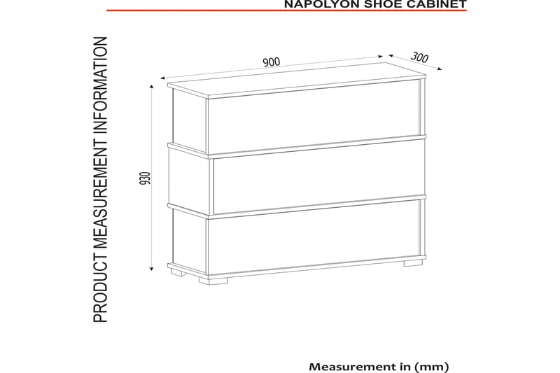 Napolada Skoskap 90 cm - Beige/Sandstein - Oppbevaring - Skooppbevaring - Skoskap