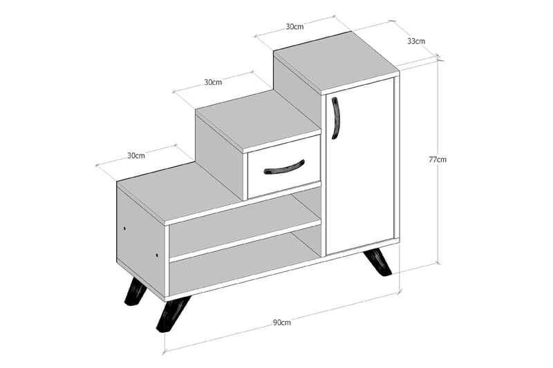 Sacavem Skoskap 90x33 cm - Oppbevaring - Skooppbevaring - Skoskap