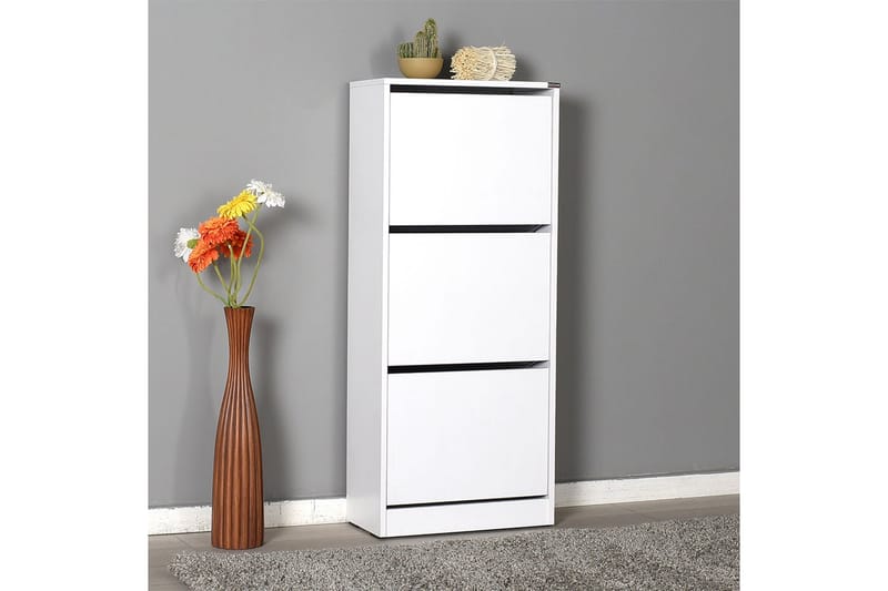 Shoe Cabinet Hvit - Oppbevaring - Skooppbevaring - Skoskap