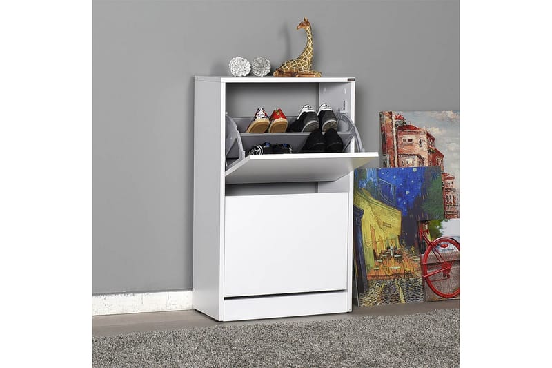 Shoe Cabinet Hvit - Oppbevaring - Skooppbevaring - Skoskap