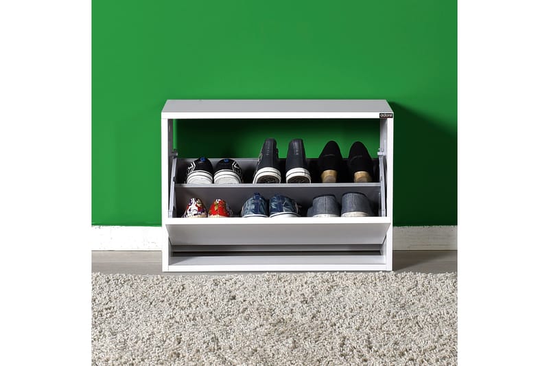 Shoe Cabinet Hvit - Oppbevaring - Skooppbevaring - Skoskap