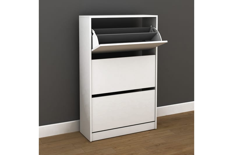 Shoe Cabinet Hvit - Oppbevaring - Skooppbevaring - Skoskap