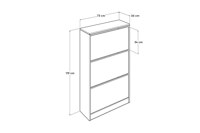 Shoe Cabinet Hvit - Oppbevaring - Skooppbevaring - Skoskap