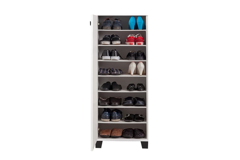 Shoe Cabinet Hvit|Svart - Oppbevaring - Skooppbevaring - Skoskap