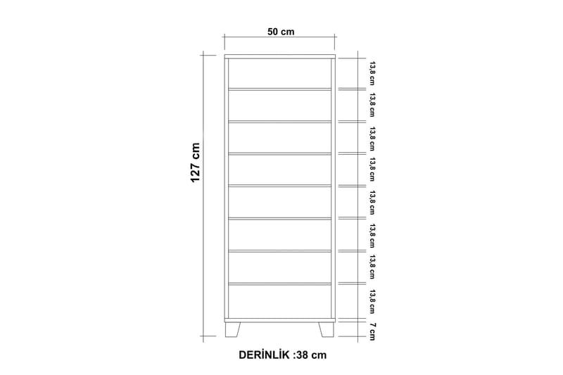 Shoe Cabinet Hvit|Svart - Oppbevaring - Skooppbevaring - Skoskap