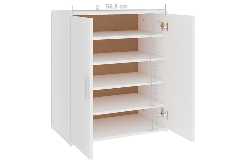 Skoskap hvit 60x35x70 cm sponplate - Hvit - Oppbevaring - Skooppbevaring - Skoskap