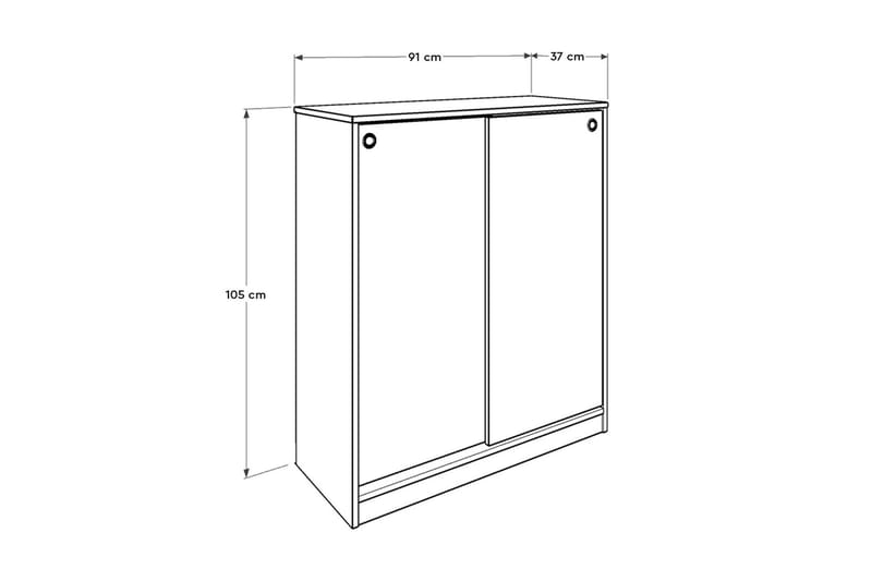 Shoe Cabinet Hvit - Oppbevaring - Skooppbevaring - Skoskap